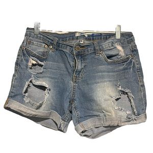 Ymi jeans shorts ripped distressed size 9